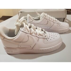 Nike Air Force 1 Low Triple White Kids Shoes Size 5.5Y DD8959-100
